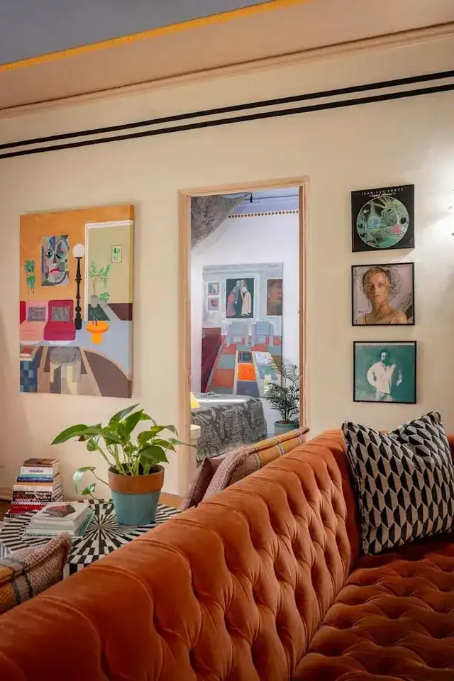 calm modern therapy room with cozy chairs and plants