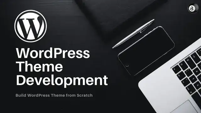 developer configuring a WordPress website on a modern laptop