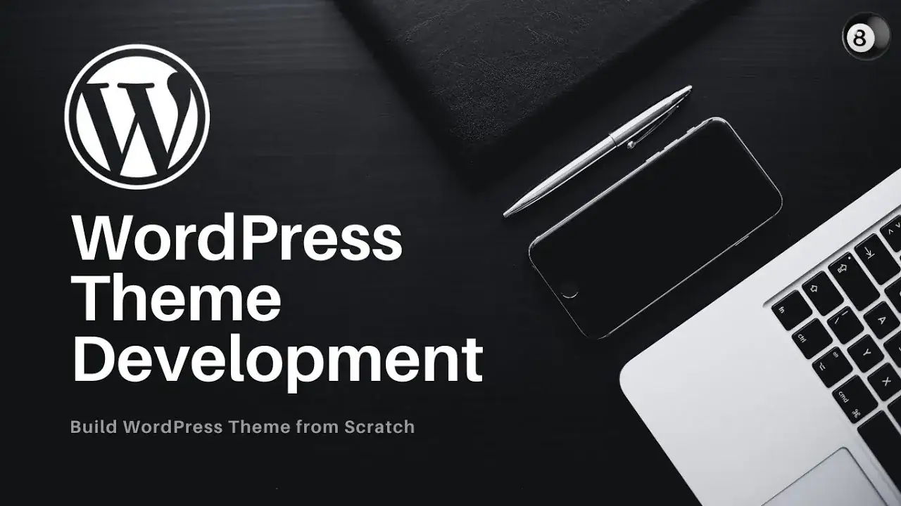developer configuring a WordPress website on a modern laptop