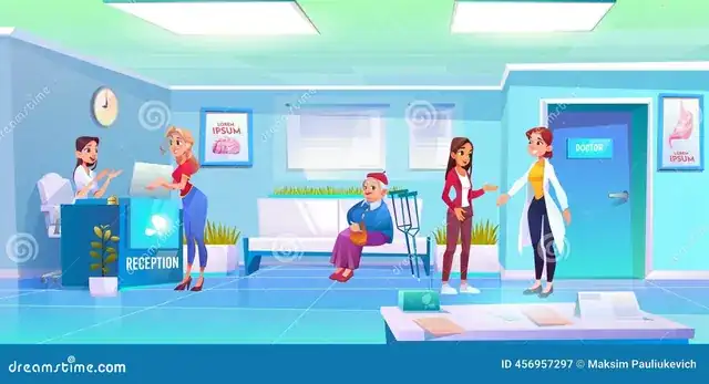 modern medical clinic reception with friendly professional staff