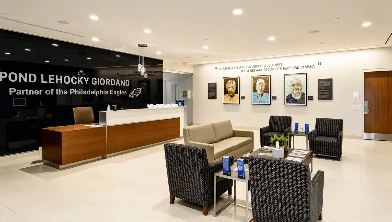 modern law firm office with lawyer working on legal documents
