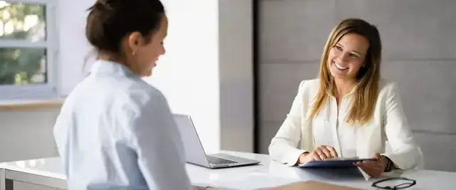 professional accountant reviewing small business finances at a modern office desk
