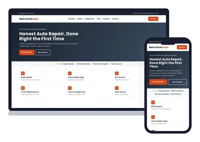 Mechanics Website Alternatives to a Generic Template